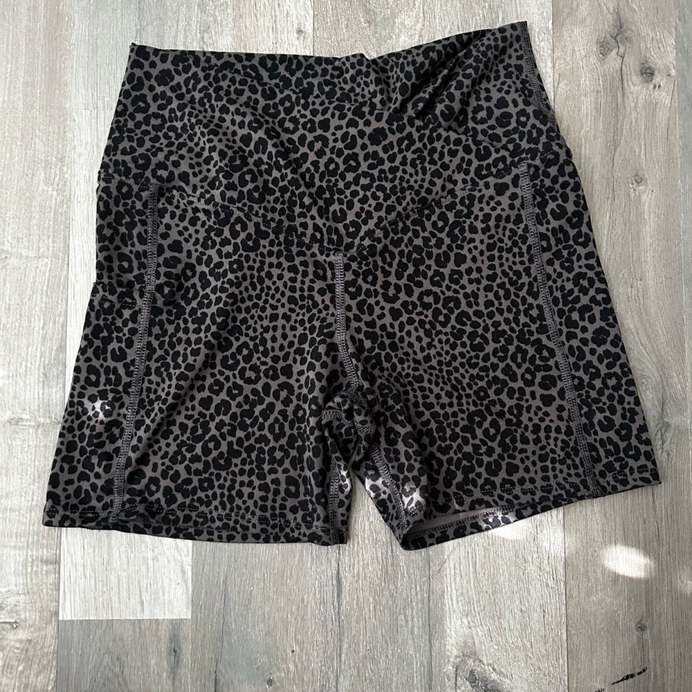 Biker shorts w/ a criss cross front